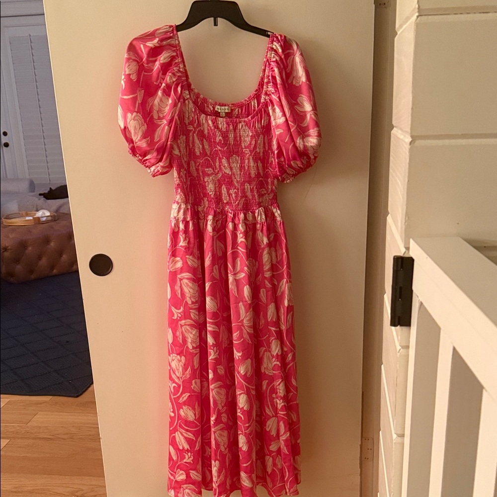 Moon River Pink Floral Dress